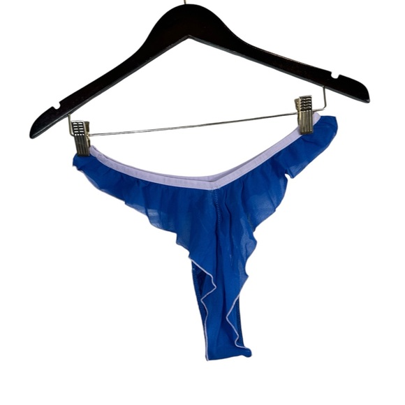 Free People x We Are Hah Fly Girl Classic Mesh Panties in Blue NEW - Picture 3 of 7